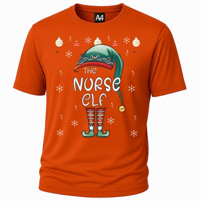 Christmas Pajama The Nurse Elf Gift Cooling Performance Crew T-Shirt