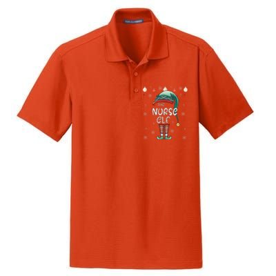 Christmas Pajama The Nurse Elf Gift Dry Zone Grid Polo