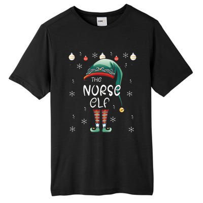 Christmas Pajama The Nurse Elf Gift Tall Fusion ChromaSoft Performance T-Shirt