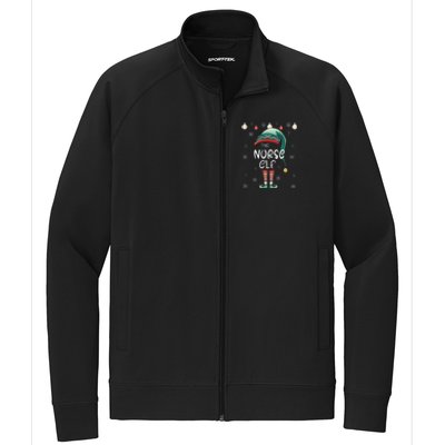 Christmas Pajama The Nurse Elf Gift Stretch Full-Zip Cadet Jacket