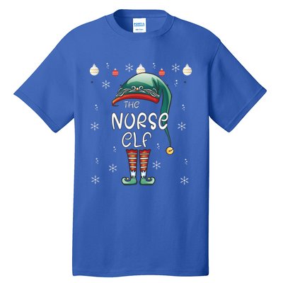 Christmas Pajama The Nurse Elf Gift Tall T-Shirt