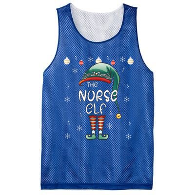 Christmas Pajama The Nurse Elf Gift Mesh Reversible Basketball Jersey Tank