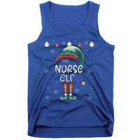 Christmas Pajama The Nurse Elf Gift Tank Top