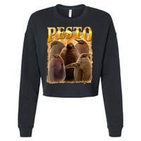 Cute Pesto The Penguins Cropped Pullover Crew