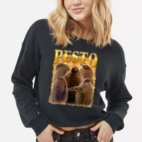 Cute Pesto The Penguins Cropped Pullover Crew