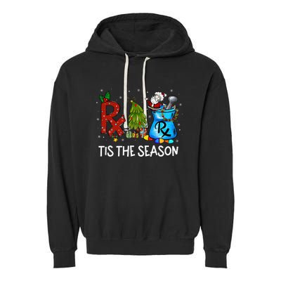 CPhT Pharmacy Technician Christmas Xmas Tis The Season Garment-Dyed Fleece Hoodie