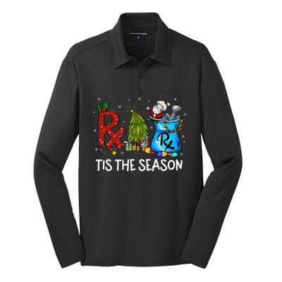 CPhT Pharmacy Technician Christmas Xmas Tis The Season Silk Touch Performance Long Sleeve Polo