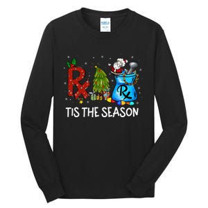 CPhT Pharmacy Technician Christmas Xmas Tis The Season Tall Long Sleeve T-Shirt