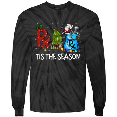 CPhT Pharmacy Technician Christmas Xmas Tis The Season Tie-Dye Long Sleeve Shirt