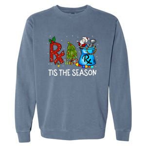 CPhT Pharmacy Technician Christmas Xmas Tis The Season Garment-Dyed Sweatshirt