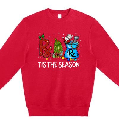 CPhT Pharmacy Technician Christmas Xmas Tis The Season Premium Crewneck Sweatshirt