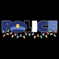 Christmas Police Texture Police Hat Graphic Oversized Mug
