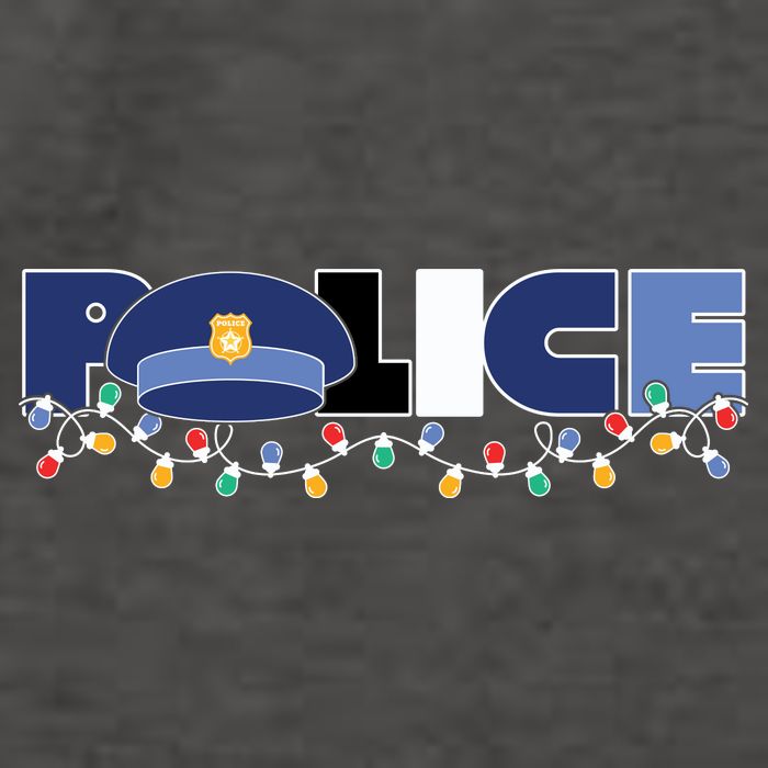 Christmas Police Texture Police Hat Graphic Oversized Vector Backpack