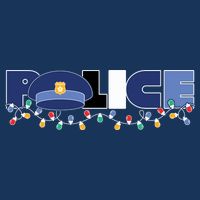 Christmas Police Texture Police Hat Graphic Oversized Drawstring Bag