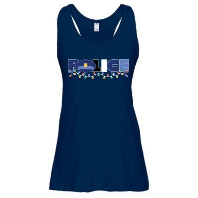 Christmas Police Texture Police Hat Graphic Oversized Ladies Essential Flowy Tank