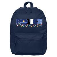 Christmas Police Texture Police Hat Graphic Oversized 16 in Basic Backpack