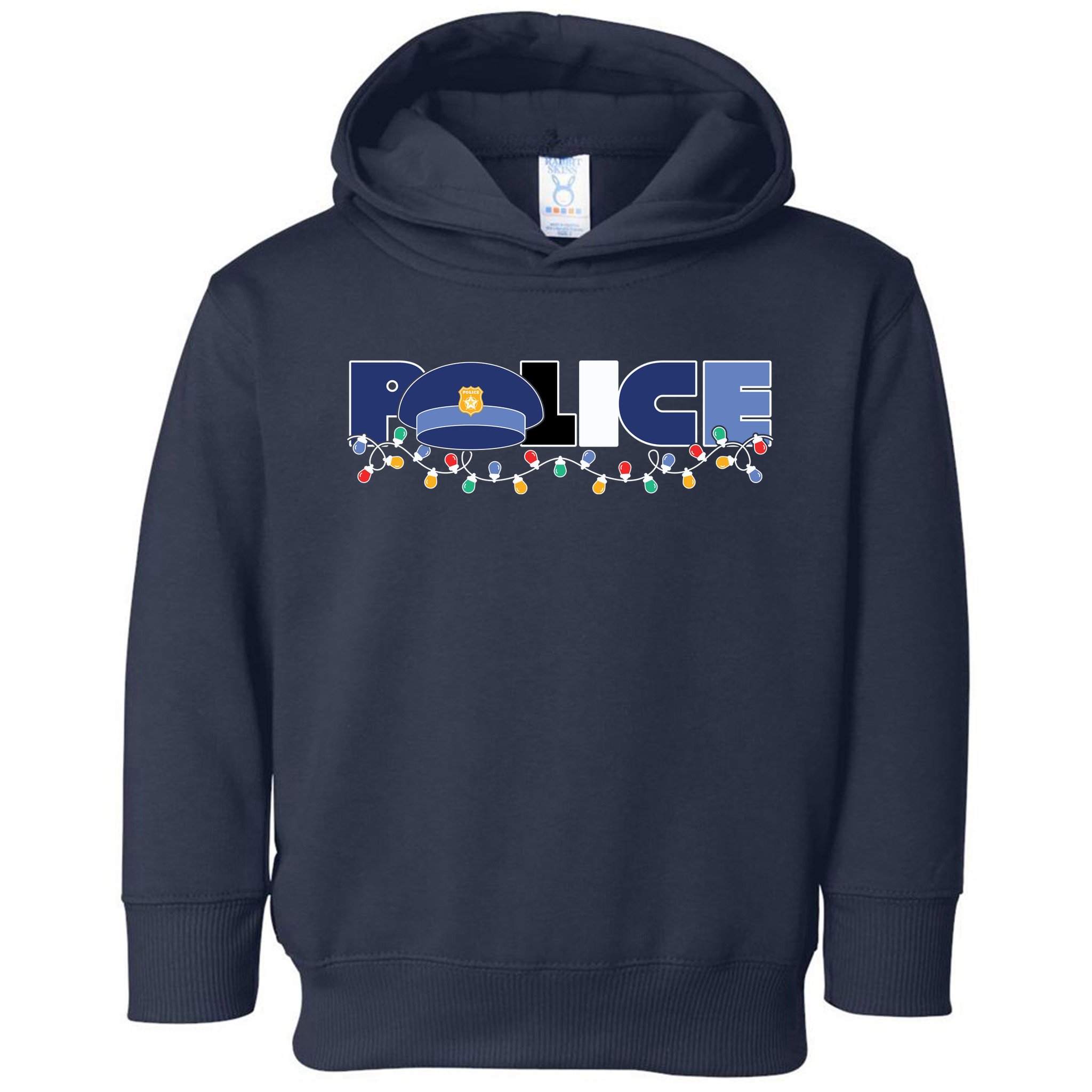 Christmas Police Texture Police Hat Graphic Oversized Toddler Hoodie