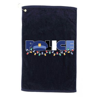 Christmas Police Texture Police Hat Graphic Oversized Golf Towel