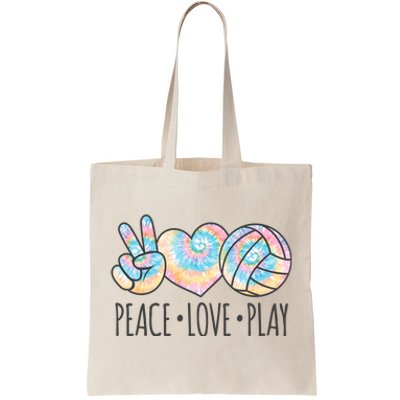 Cute Pink Tie Dye Volleyball Teen Girls Peace Love Play Cute Gift Tote Bag