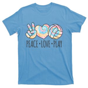 Cute Pink Tie Dye Volleyball Teen Girls Peace Love Play Cute Gift T-Shirt