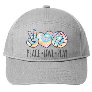 Cute Pink Tie Dye Volleyball Teen Girls Peace Love Play Cute Gift 7-Panel Snapback Hat