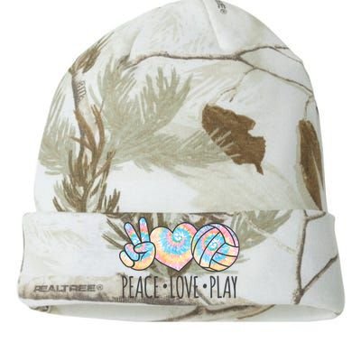 Cute Pink Tie Dye Volleyball Teen Girls Peace Love Play Cute Gift Kati Licensed 12" Camo Beanie