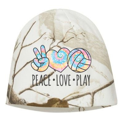 Cute Pink Tie Dye Volleyball Teen Girls Peace Love Play Cute Gift Kati - Camo Knit Beanie