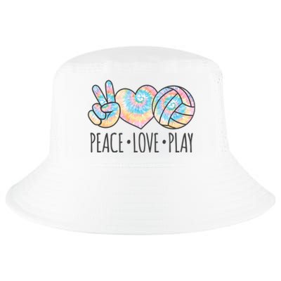 Cute Pink Tie Dye Volleyball Teen Girls Peace Love Play Cute Gift Cool Comfort Performance Bucket Hat