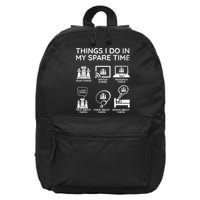 Chess Player Things I Do In My Spare Time 16 in Basic Backpack