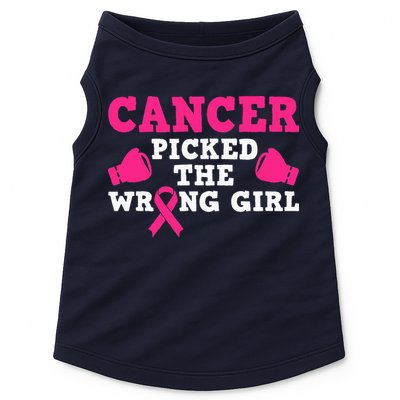 Cancer Picked The Wrong Pink Ribbon Doggie Tank