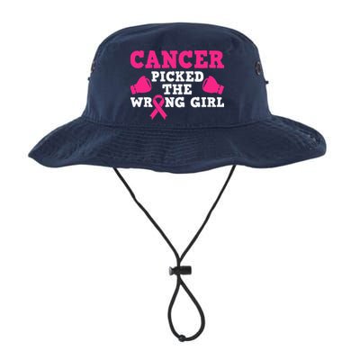 Cancer Picked The Wrong Pink Ribbon Bucket Hat