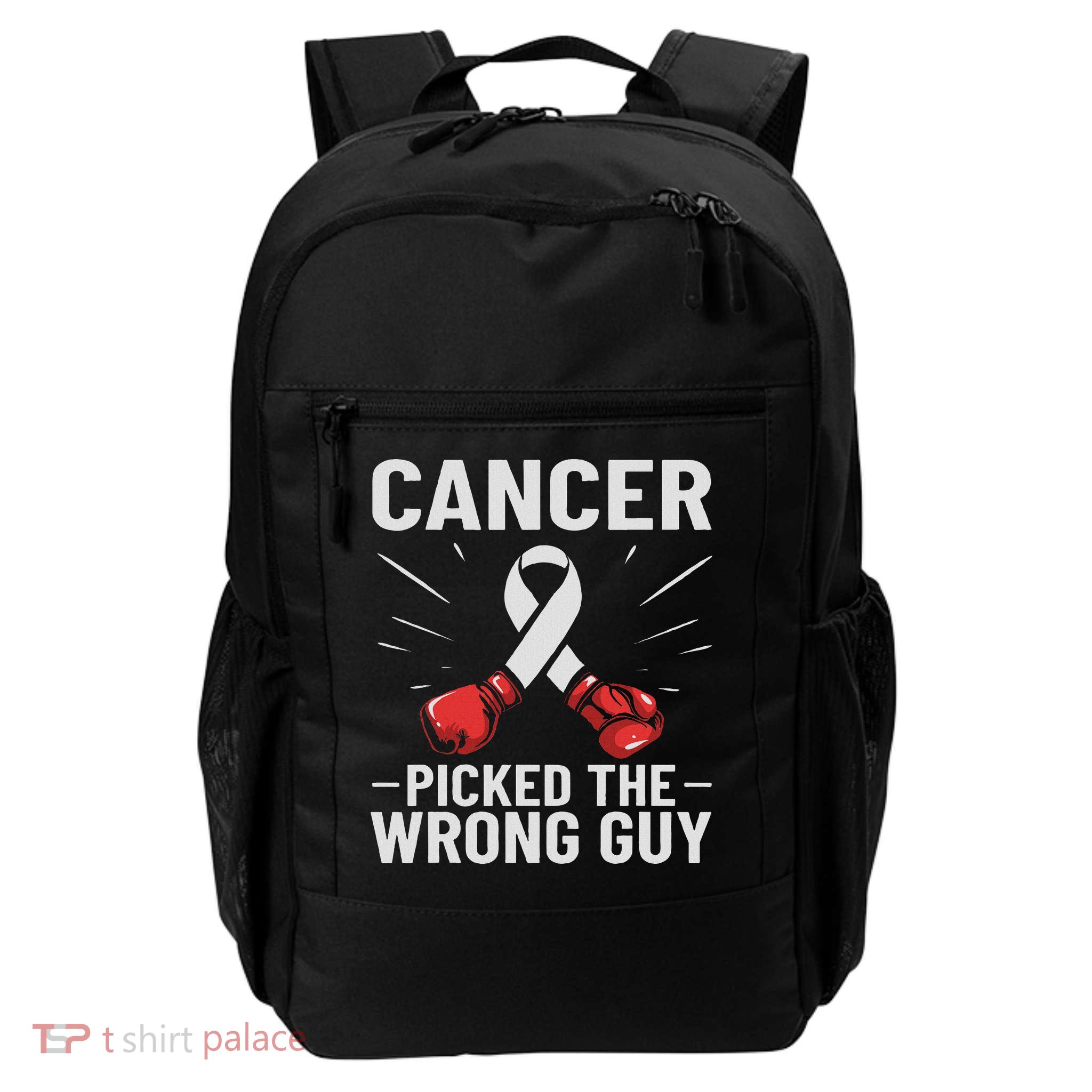 Cancer Picked The Wrong Guy Lung Cancer Awareness Daily Commute Backpack