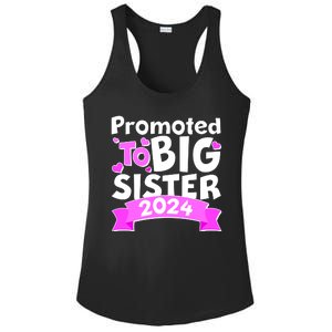 Cute Promoted To Big Sister 2024 Ladies PosiCharge Competitor Racerback Tank