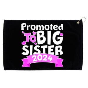 Cute Promoted To Big Sister 2024 Grommeted Golf Towel