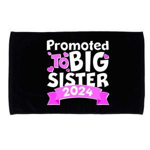 Cute Promoted To Big Sister 2024 Microfiber Hand Towel