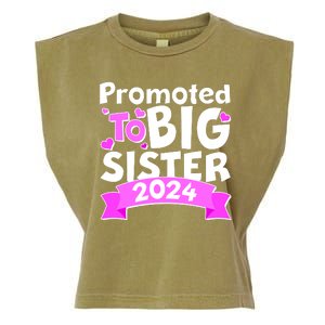 Cute Promoted To Big Sister 2024 Garment-Dyed Women's Muscle Tee