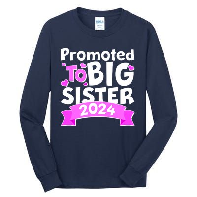 Cute Promoted To Big Sister 2024 Tall Long Sleeve T-Shirt