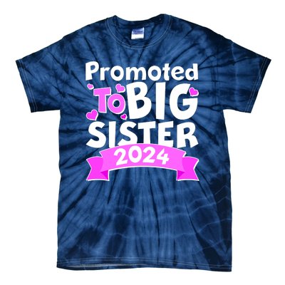 Cute Promoted To Big Sister 2024 Tie-Dye T-Shirt