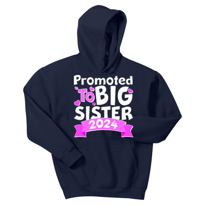 Cute Promoted To Big Sister 2024 Kids Hoodie