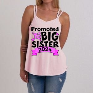 Cute Promoted To Big Sister 2024 Women's Strappy Tank