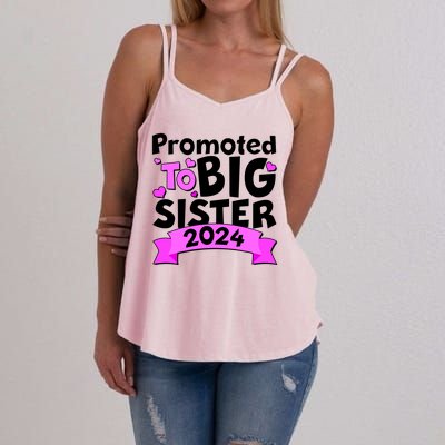 Cute Promoted To Big Sister 2024 Women's Strappy Tank