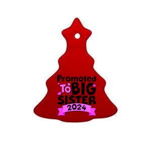 Cute Promoted To Big Sister 2024 Ceramic Tree Ornament