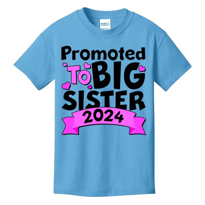 Cute Promoted To Big Sister 2024 Kids T-Shirt