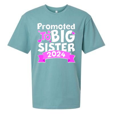 Cute Promoted To Big Sister 2024 Sueded Cloud Jersey T-Shirt