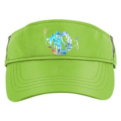 Colorful Phishjam Tiedye For Fisherman Fish Graphic Adult Drive Performance Visor