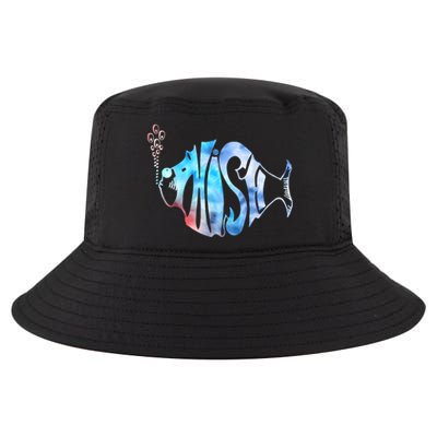 Colorful Phishjam Tiedye For Fisherman Fish Graphic Cool Comfort Performance Bucket Hat