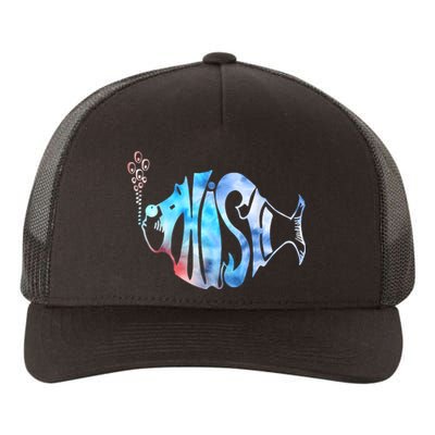 Colorful Phishjam Tiedye For Fisherman Fish Graphic Yupoong Adult 5-Panel Trucker Hat