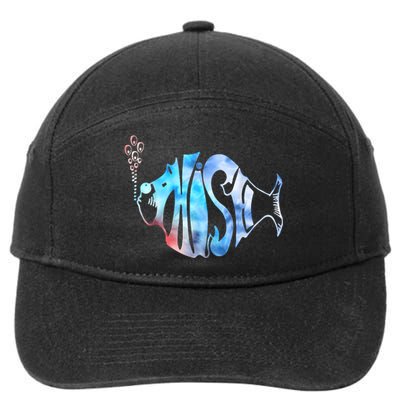 Colorful Phishjam Tiedye For Fisherman Fish Graphic 7-Panel Snapback Hat