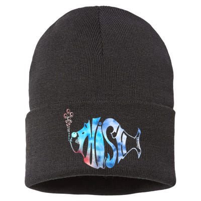 Colorful Phishjam Tiedye For Fisherman Fish Graphic Sustainable Knit Beanie