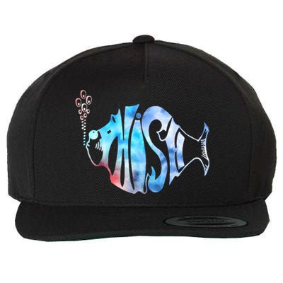 Colorful Phishjam Tiedye For Fisherman Fish Graphic Wool Snapback Cap